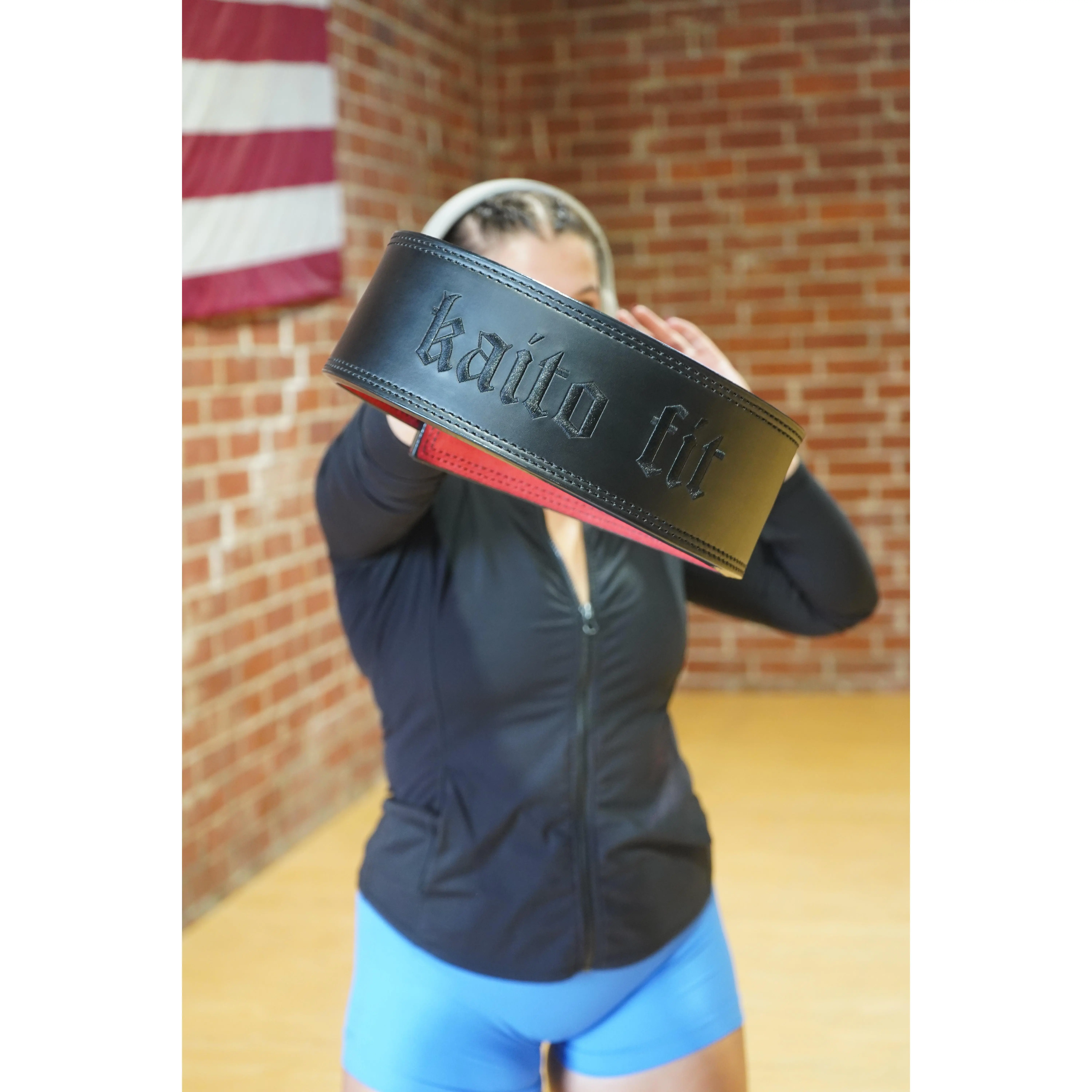 13MM LEVER BELT - BLACK/RED