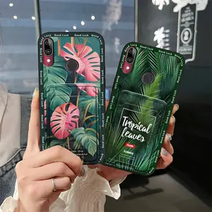 Fashion Design Card slot Phone Case For MOTO E6 Plus/E6S Full wrap Shockproof protective Durable Silicone Anti-dust Dirt-resistant Card bag Soft case Cartoon Cover Waterproof Cute