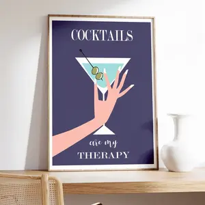 Cocktail Bar Poster, Funny Bartender Print, Old Book Cover, Large Wall Art, Spirits And Wine Poster, Alcohol Poster, Cocktail Wall Art