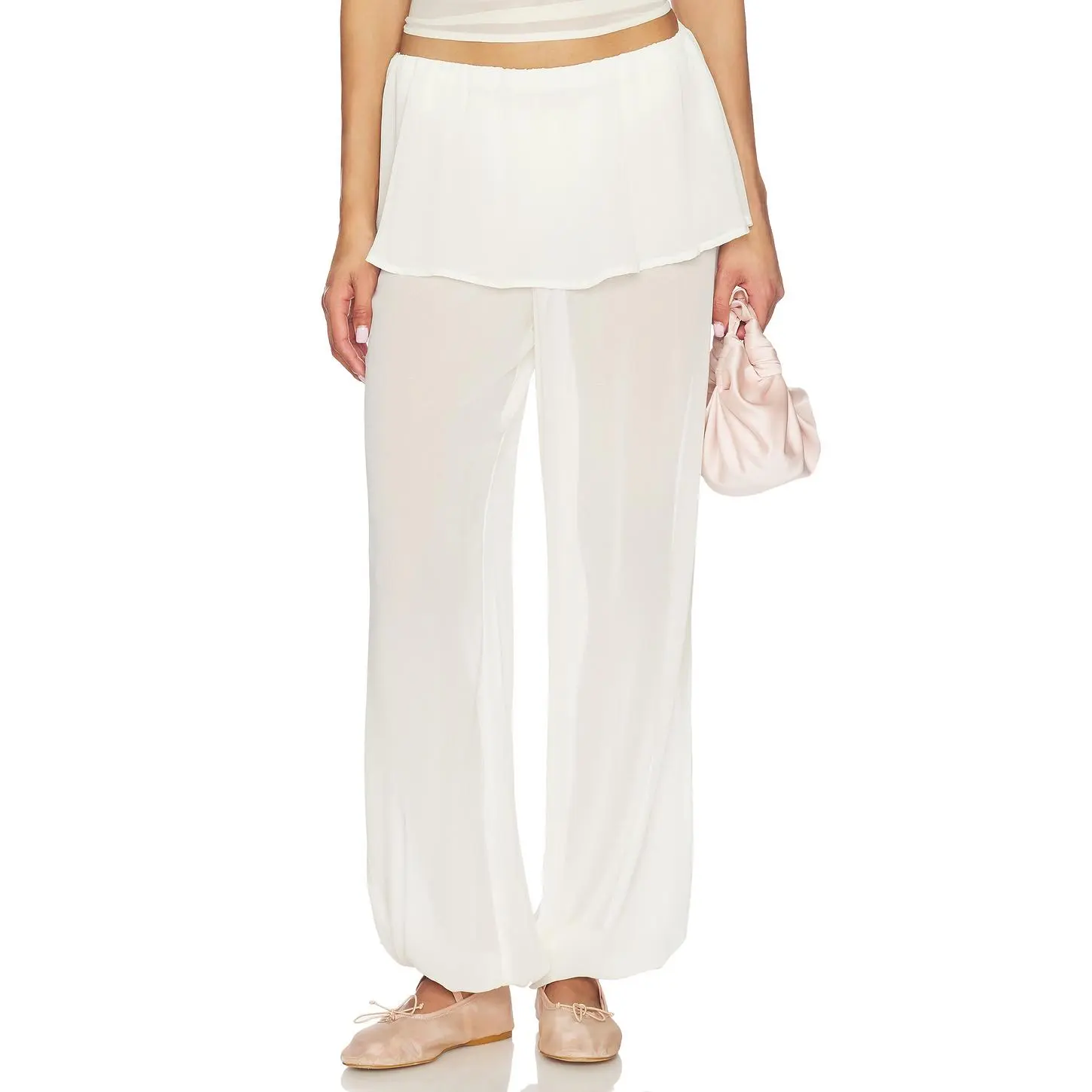 MORE TO COME Laguna Balloon Pant in Ivory