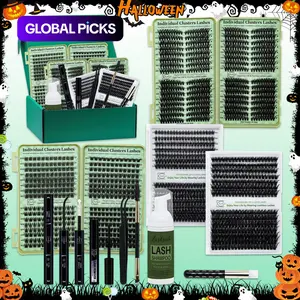 1584pcs D Curl Individual False Eyelashes Kit, Individual Lashes Cluster, Diy Lash Clusters, 10 Styles DIY Eyelash Extensions, Mixed 8–16mm and 10–16mm Mega Volume Lashes, Soft and Comfortable, False Eyelashes Set with Bond & Seal #GLOBAL PICKS