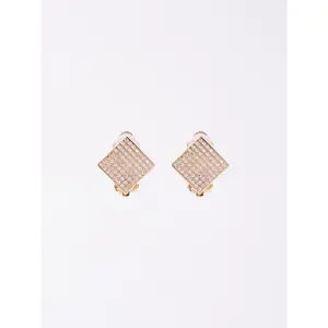 Luna Clip-On CZ Diamond Stud Earrings