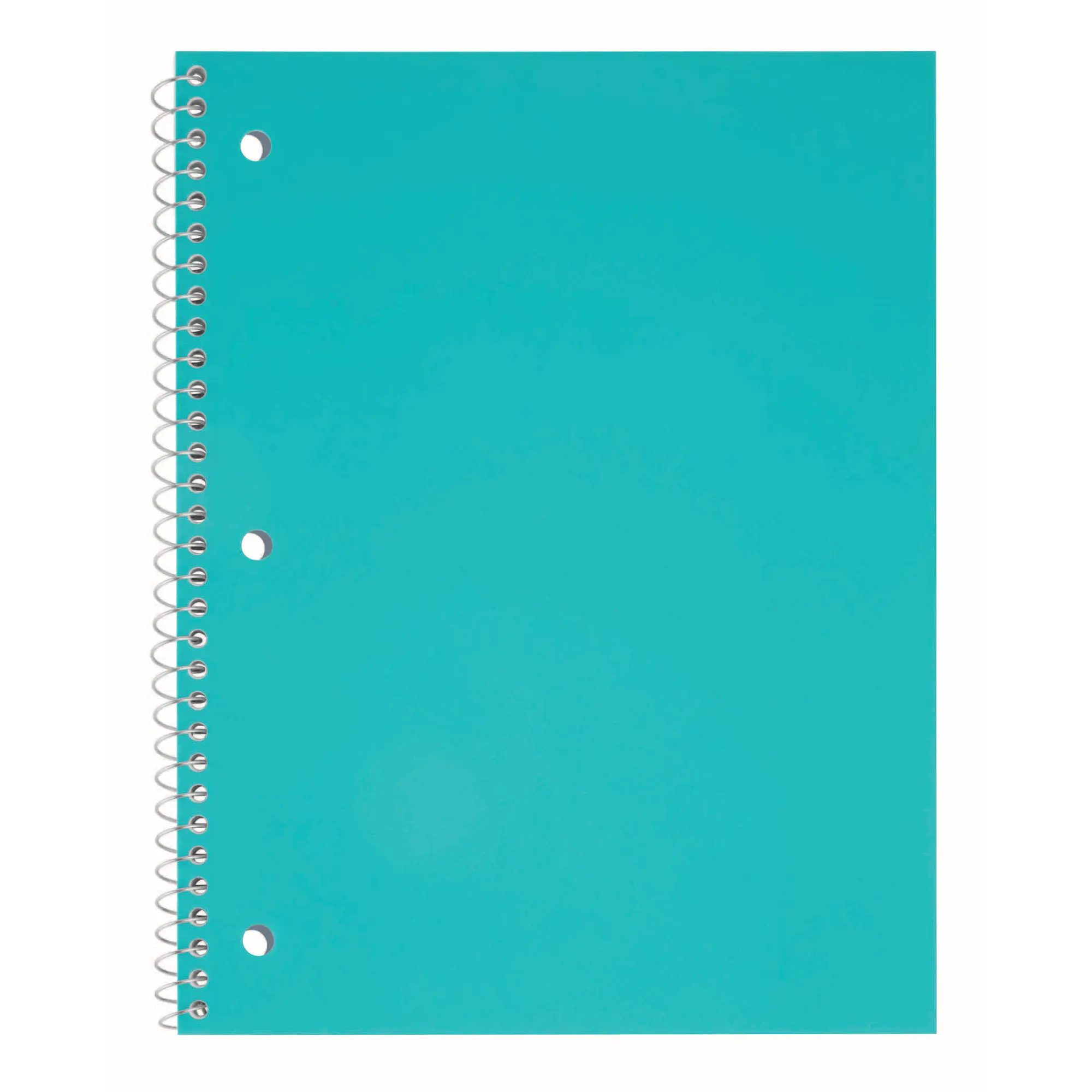 Just Basics® Poly Spiral Notebook, 8" x 10-1/2", 1 Subject, College Ruled, 70 Sheets, Teal