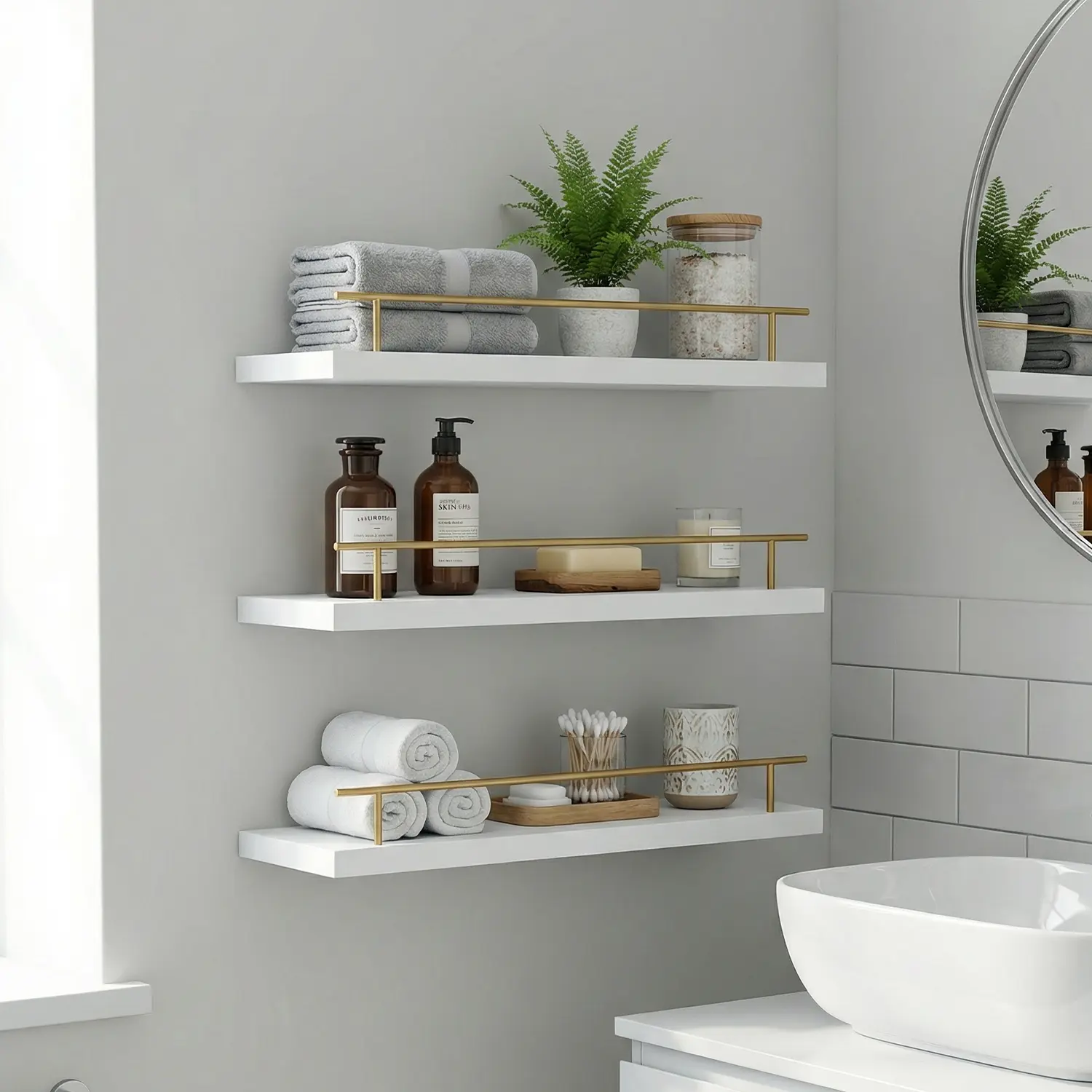 White-3 Shelves