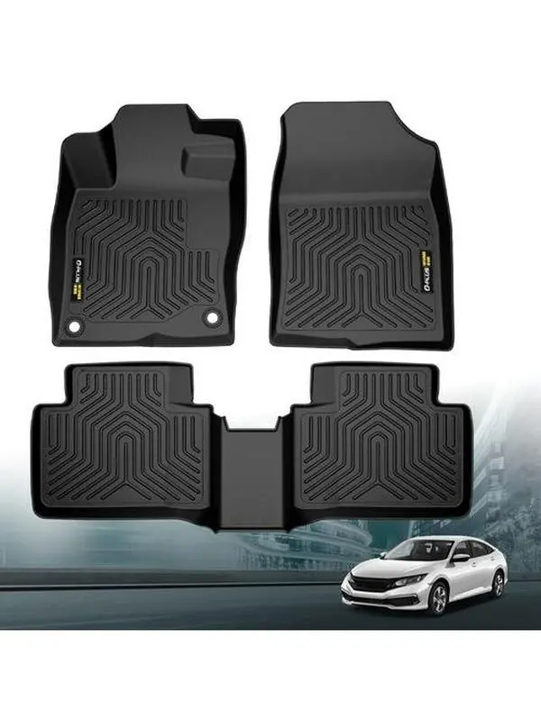 G-PLUS Motor Interior All Weather TPE Floor Mats Liners For Honda Civic 16-21 Sedan Hatchback Coupe