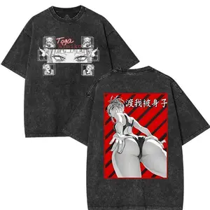 Retro Limited Toga Himiko My Hero Academia Anime Graphic Toga Sweatshirt Comics Double-Side Tshirt Gift For Men boys merch y2k outfits men gifts