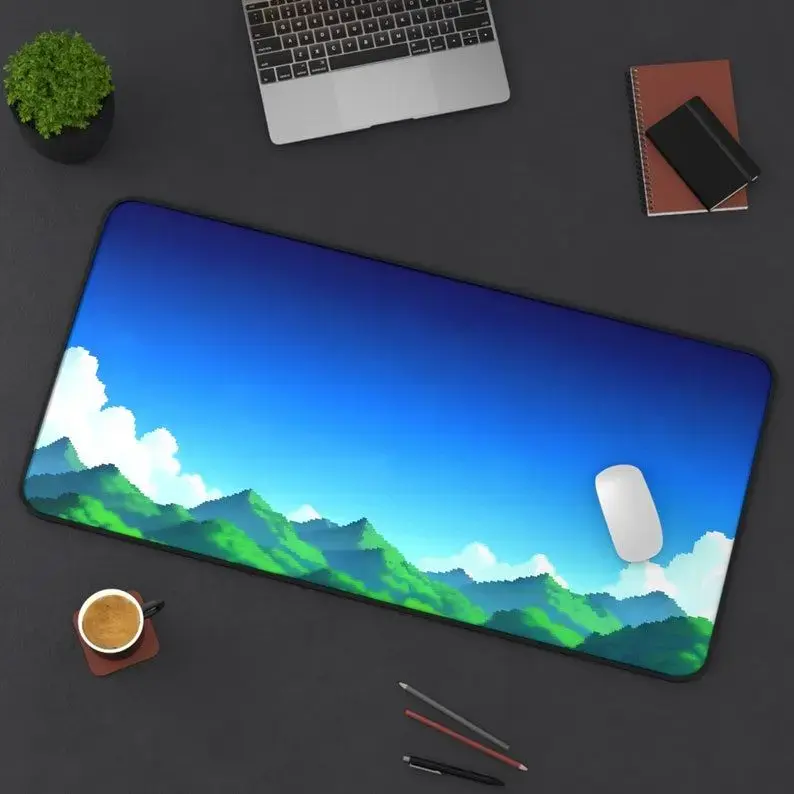 Star Valley Pixel Art Desk Mat, Pixel Art Mouse Pad, Cloud Mouse Pads, Custom Desk Mat, Mousepad, Gaming Mouse Pad, Gaming Desk Mat