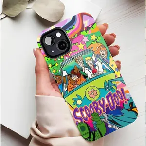 Scooby-Doo Vibrant Cartoon Phone Case for Fans & Collectors - Durable Protection, Bold Design, Perfect for All Ages! Compatible with iPhone 11/12/13/14/15/16 (Pro Max/Plus) Cover Protective Casing Screen Protector Shockproof Smartphone