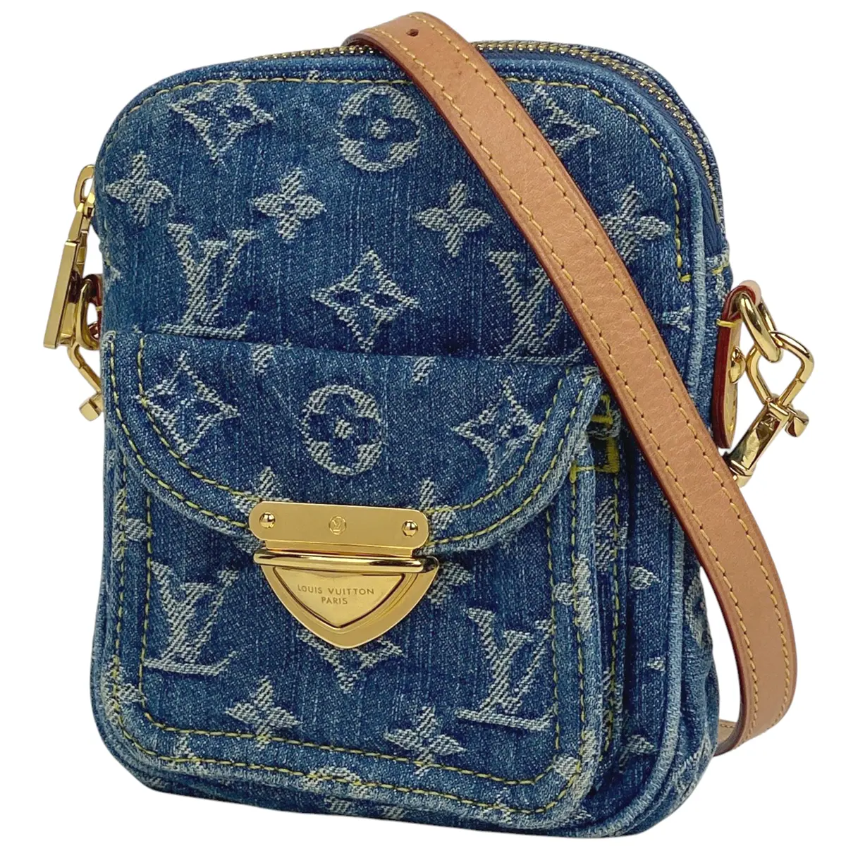 Pre-owned Louis Vuitton denim Shoulder Bags Monogram Pochette Fairfax Shoulder Bag 4000007669558