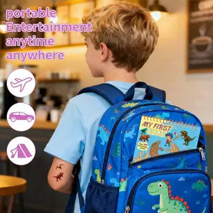 Girls' First Tattoo Book, Cute Princess Gem Temporary Tattoos, Party Gift & Travel Boredom Breaker, Short-Lasting Fun Tatoo