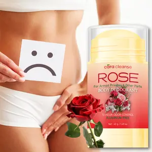 40g Rose Deodorant Stick, Menthol & Vitamin a Rich, Deep Moisturizing Body & Underarm, 72 Hour Scent, Alcohol-Free, Best Gift, Body Care