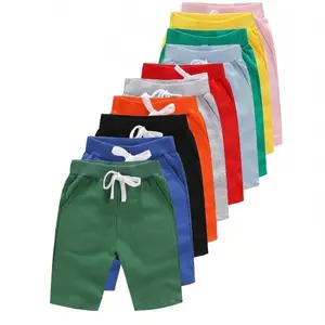 CGP-Colored Shorts, 5pcs for Summer 2025, New Boys' Shorts, a Set of 5 Shorts, Boys' Summer New Five-Point Shorts, Mid-Length Summer Beach Shorts, Clothing for Boys And Girls, Five-Point Shorts for Summer, Korean Style Solid Color Shorts, Mid-Length
