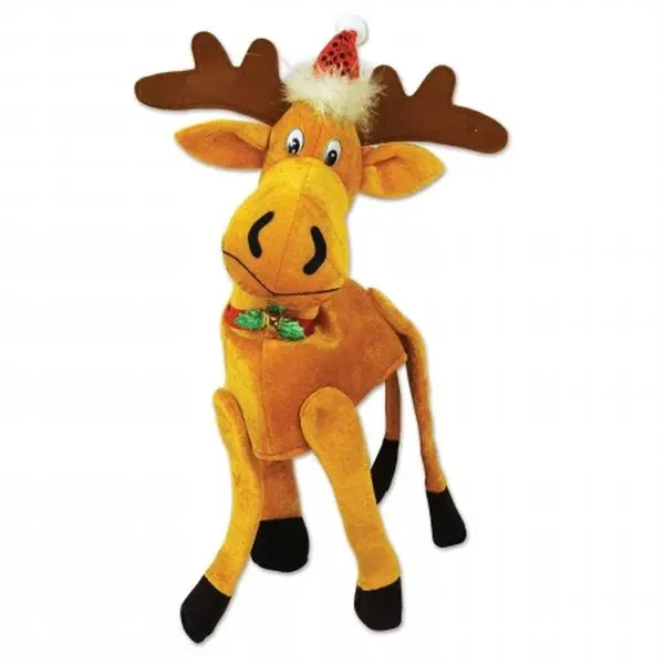 Beistle Company Plush Moose Holiday Party Hat - Pack of 6