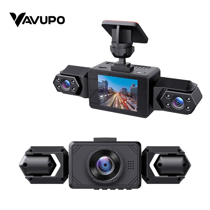 Channel Dash Cam 1080P Full HD Car Dvr Automotive Dvr Camera with Night Vision, Emergency Lock, Loop Recording, Front Rear Left Right Monitoring, Dashcam Camera Dvr, Car Dashboard Camera