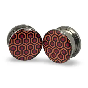 Overlook Pattern Picture Plugs gauges pair body jewelry
