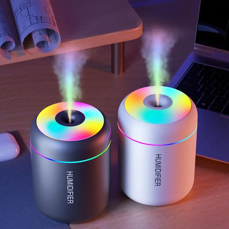 180ml USB Powered Humidifier, 1 Count Portable Mini Aroma Diffuser with Colorful Lights, Air Humidifier for Car & Home Use, Household Appliances