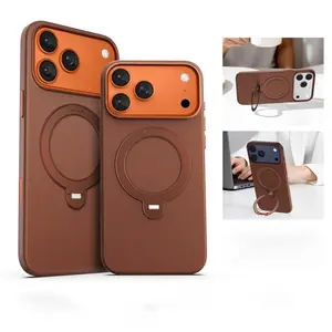 Tech Fabric Magnetic Phone Case with Stand, Shockproof Protective Cover for iPhone 17 Pro Max 16 15 14 13