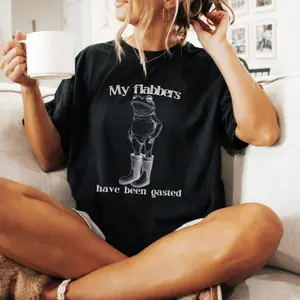 My Flabbers Frog Humor Shirt, Perfect Gift for Frog Lovers, Fun Apparel for Summer, Birthday Gift, Casual Wear, Unique Graphic Frog Tee