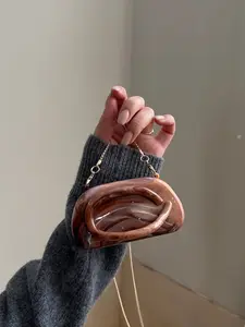 Acrylic Mini Fashion Evening Bag for Women, Clutch Purse, Shoulder Strap Crossbody, Perfect for Weddings, Parties, Banquets, Back-To-School Season