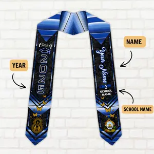 Customized Honduras Graduation Sash 2026, Honduran American Flag Graduation Stole 2026