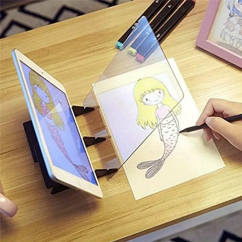 2025 New Style Optical Drawing Board - 26x19 cm Transparent Acrylic for Kids, Beginners & Adults, Easy to Use, Projection Copying & Sketching Tool