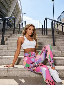 Women's All Over Print Leggings, Casual Comfy Breathable Skinny Pants for Yoga Gym Workout, Ladies Bottoms for All Seasons, Leopard Print Leggings