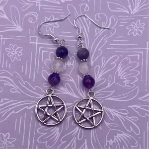 Witchy Goddess Protection Invocation Dangly Earrings
