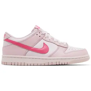 Nike Dunk Low Triple Pink Sneakers DH9765-600 Authentic Youth Gradeschool Fashion Athletic Casual Comfort Shoes for Women