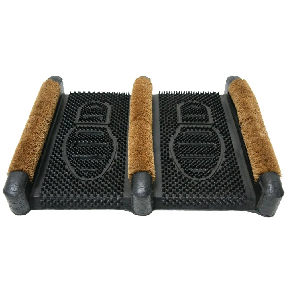 Rubber-Cal "Traditional" Outdoor Boot Scraper - 2.5 in. x 12 in. x 16 in.