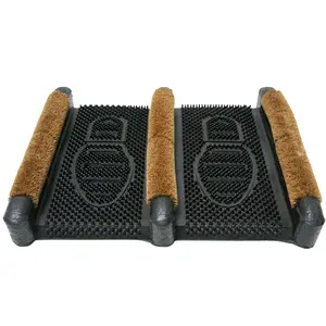 Rubber-Cal "Traditional" Outdoor Boot Scraper - 2.5 in. x 12 in. x 16 in.