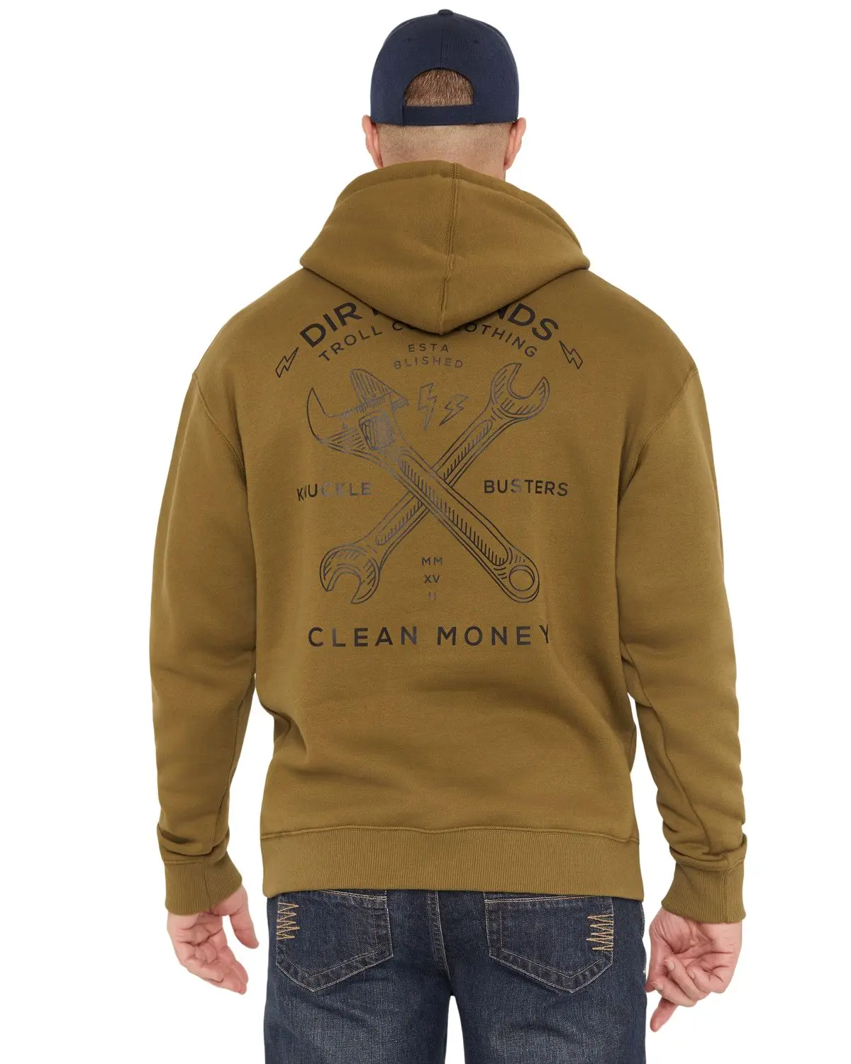Troll Co Men's Men'S Twisting Wrenches Graphic Hooded Sweatshirt - Tc1037