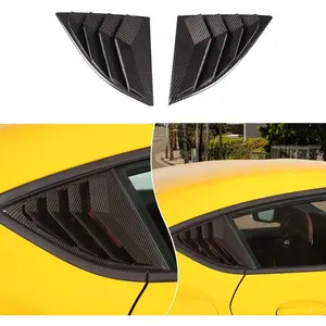 Rear Side Window Louver Fit for Supra GR A90 A91 MK5 2019-2024, Side Window Louvers Air Vent Scoop Shades Trim(Carbon Fiber Pattern Black)