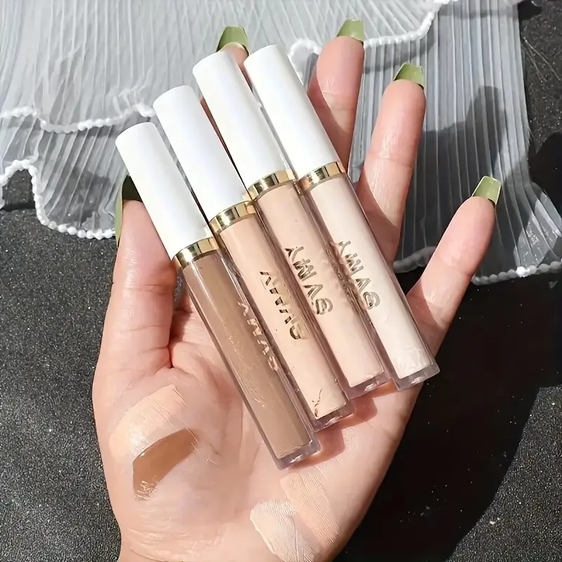 4-Pack Matte Eye Concealer, Multi-Functional Face & Under Eye Concealer, Covers Dark Circles, Dark Spots & Blemishes, Long-Lasting Waterproof, Four Items Perfect Gift