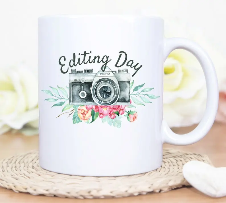 Custom Editing Day Mug, Editing Day Coffee Mug, Custom Editing Day Coffee Mug, Photography Mug, Camera Mug, Photographer Christmas Gifts