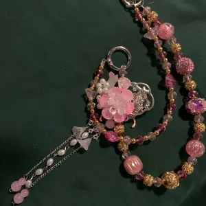 Hand made double sided purse keychain or phone charm