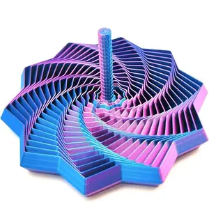 3D printing-Expanded Sensory Fidget Star with Handle - Sight and Sound with Hypnotic Visual Fidget Toy  Christmas Gift