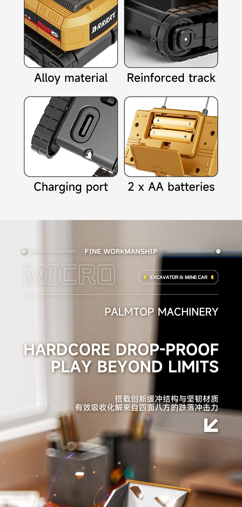 BRRRRT 1/64 Mini Forklift Toy,Remote Control Excavator and Dump Truck Full Proportion Toy Set with Lights and Sounds for Adults Kids Boys and Girls RC Construction Vehicles BRRRRT 1/64 Mini Forklift Toy,Remote Control Excavator and Dump Truck Full Proportion Toy Set with Lights and Sounds for Adults Kids Boys and Girls RC Construction Vehicles