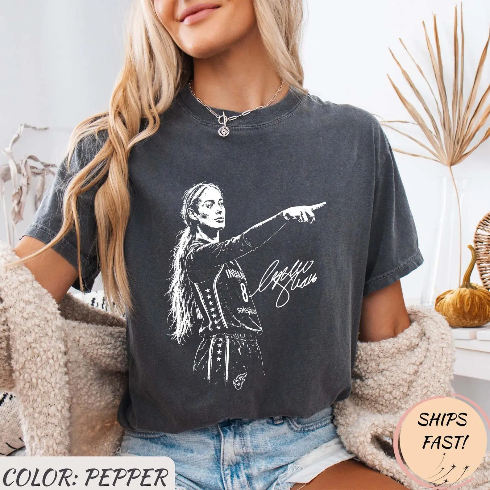 Comfort Colors Sophie Cunningham Point Signature Basketball Shirt