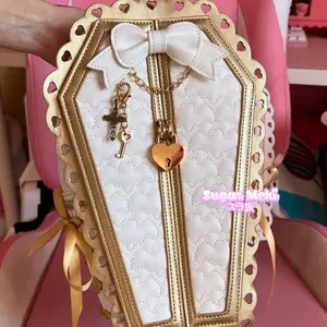 White & Gold Coffin Ita Bag