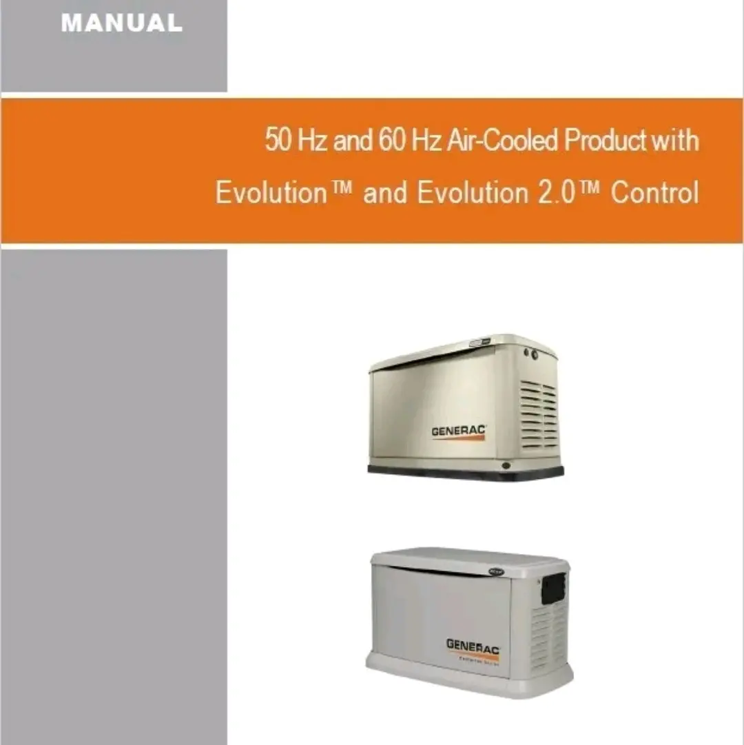 Generac Diagnostic Repair Manual Air-Cooled Evolution 1.0/2.0/WiFi