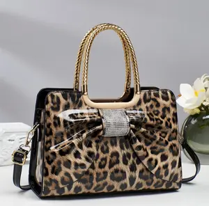 A41-New fashion elegant leopard print handbag shoulder bag