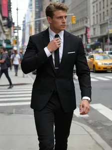 Single Piece Suit Jacket Business Casual High-End Party Simple Elegant, Stylish Men's Outerwear, Perfect for Formal Occasions Menswear Long Sleeve Workwear Beige Plain Wetsuit