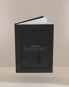 Godfident Hardcover Prayer Journal | Christian Faith Reflection Notebook with Cross Design