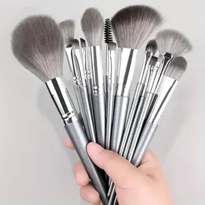 14-Piece Makeup Brush Set with Storage Bag, Face Eyeshadow Brushes, Mascara Brushes, Eyeliner Brushes, Foundation Powder Blush Highlight Lip Brushes, Eyelash Brush