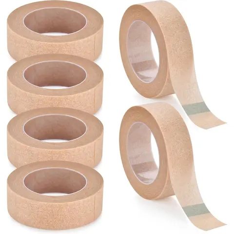 6 Rolls Medical Grade Non-Woven Nose Tape for Rhinoplasty Shaping, Nose Job - 0.5x10yd Soft Micropore Paper Tape for Sensitive Skin, Breathable Easy-to-Tear Surgical First Aid Bandages for Wound Recovery