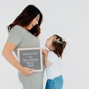 Wooden Letterboard Set, Gray