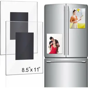 2 count   Photo Frame for Fridge Large  Picture Frames Clear   Frame for Locker Cubicle Display  Artworks and Schedules(8.5 x 11 Inch)