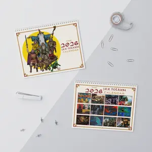 LOTR Tolkie.en Vintage 19xx Calendars 2026, Home Decor Gift For Fans new 2026 Calendar, Idea Gift For LOTR Lovers, New Year Gift