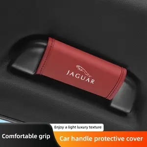 2Pcs Car Roof Handle Protective Cover Pull Gloves Interior Accessories For Jaguar F-Pace F-Type XF XJ XE I-Pace E-Pace XEL XFL S-Type XFR XKR X-Type