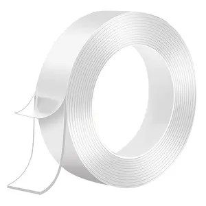 Double Sided Tape Heavy Duty, Extra Large Nano Double Sided Sticky Adhesive Tape, Clear Mounting Tape Picture Hanging Strips, Removable Wall Tape